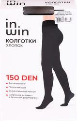 Колготки женские INWIN 150 den, черные 2, cotton, Арт. ХЛ11-395, вид