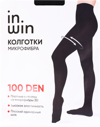Колготки женские INWIN 100 den черные 3, микрофибра, Арт. ПЛ11-290, вид