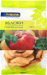 Яблоки сушеные ЛЕНТА кольца, 100г, детальное фото