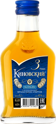 Коньяк КИНОВСКИЙ 3 года 40%, 0.1л, фото