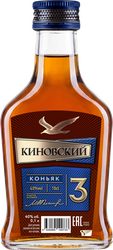 Коньяк КИНОВСКИЙ 3 года 40%, 0.1л, фото