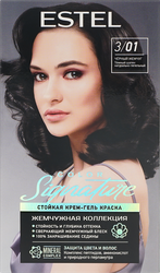 Краска для волос ESTEL Color Signature 3/01 Черный жемчуг, картинка