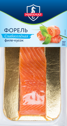 Форель слабосоленая МИРАМАР филе-кусок, 200г, крупный план
