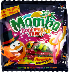 Конфеты жевательные MAMBA Волшебный твист ассорти, 150г, картинка