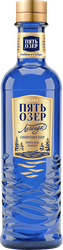 Водка ПЯТЬ ОЗЕР Легенда Сибирских озер 40%, 0.5л, картинка