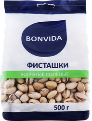 Изображение товара Фисташки BONVIDA жареные соленые, 500г