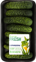 Огурцы ЛЕНТА FRESH корнишоны, 300г, изображение