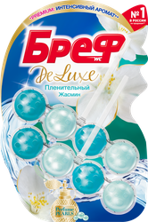 Блок для унитаза БРЕФ DeLuxe Пленительный жасмин, 2x50г, фотография