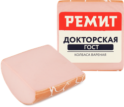 Колбаса вареная РЕМИТ Докторская ГОСТ, 400г, фото