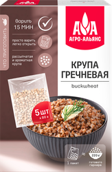 Крупа гречневая АГРО-АЛЬЯНС Экстра Элитная в пакетиках, 5х80г, изображение