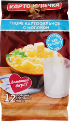 Пюре картофельное КАРТОШЕЧКА с молоком, 320г, детальное фото