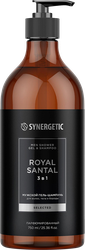 Гель-шампунь мужской SYNERGETIC Royal Santal 3в1 Королевский сандал, 750мл, фотография