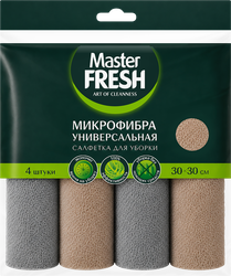 Салфетки для уборки MASTER FRESH универсальные 30x30см, 4шт, изображение