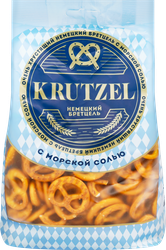 Крендельки KRUTZEL Бретцель с морской солью, 250г, изображение