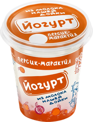 Йогурт НАШЕЙ ДОЙКИ Персик-Маракуйя 3,2–6%, без змж, 330г, вид