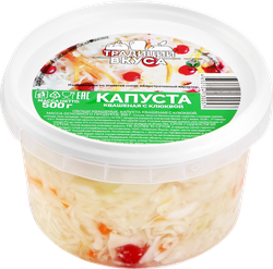 Капуста квашеная ТРАДИЦИИ ВКУСА с клюквой, 500г, фотография