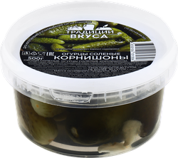 Огурцы соленые ТРАДИЦИИ ВКУСА корнишоны, 500г, изображение