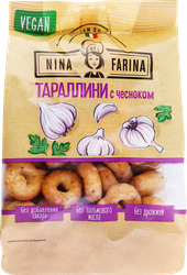 Тараллини NINA FARINA с чесноком, 180г, фото