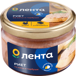 Риет ЛЕНТА Классический из горбуши и кеты, 180г, детальное фото