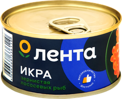 Икра лососевая ЛЕНТА зернистая, 1-й сорт, 140г, фотография