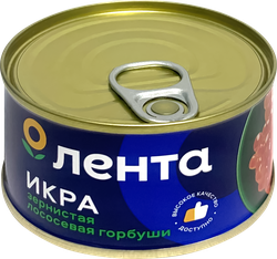 Икра лососевая ЛЕНТА зернистая, 1-й сорт, 140г, вид
