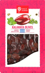 Изображение товара Маслины с косточкой DOLCE ALBERO с травами, сорт Каламата, 150г