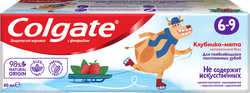 Зубная паста детская COLGATE Kids со вкусом клубники и мяты, защита от кариеса с фторидом, 6–9 лет, 60мл, фотография