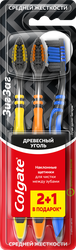 Зубная щетка COLGATE Зиг Заг Древесный уголь, средней жесткости, 2+1, 3шт, изображение
