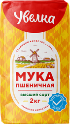 Мука пшеничная УВЕЛКА высший сорт, 2кг, фотография