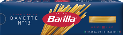 Макароны BARILLA Bavette n.13 из твердых сортов пшеницы группа А высший сорт, 450г, крупный план