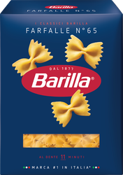 Макароны BARILLA Farfalle n.65 из твердых сортов пшеницы группа А высший сорт, 400г, фотография