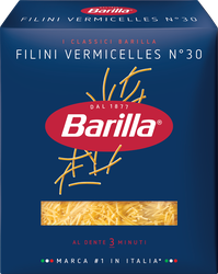 Макароны BARILLA Filini Vermicelles n.30 из твердых сортов пшеницы группа А высший сорт, 450г, вид