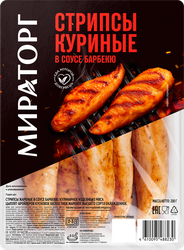 Стрипсы куриные в соусе Барбекю МИРАТОРГ, 200г, картинка