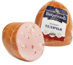 Колбаса вареная БАХРУШИНЪ Телячья, категория А, весовая, изображение