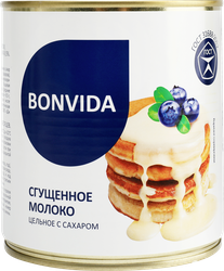 Молоко сгущенное BONVIDA цельное с сахаром 8,5% без змж, 950г, изображение