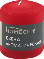 Свеча ароматическая HOMECLUB Клубника, столбик 7х9см, картинка