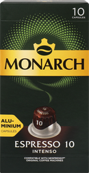 Кофе молотый в капсулах MONARCH Espresso 10 Intenso натуральный жареный, 10кап, фотография