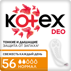 Прокладки ежедневные KOTEX Normal Deo, 56шт, фото