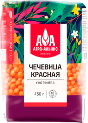 Чечевица красная АГРО-АЛЬЯНС Экстра, 450г, крупный план