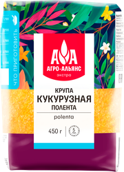 Полента кукурузная АГРО-АЛЬЯНС Экстра, 450г, вид