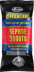 Мороженое ТАЛОСТО Черное золото Шоколадное с кусочками шоколада 8%, без змж, брикет, 200г, изображение