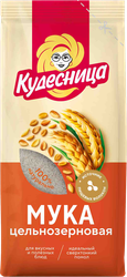 Мука пшеничная КУДЕСНИЦА обойная цельнозерновая, 500г, детальное фото