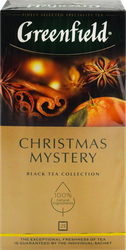 Чай черный GREENFIELD Christmas Mystery, 25пак, крупный план