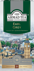 Изображение товара Чай черный AHMAD TEA Tea Earl Grey с ароматом бергамота байховый, 25пак