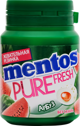 Жевательная резинка MENTOS Pure fresh со вкусом арбуза, 54г, крупный план