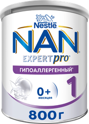 Смесь детская NAN 1 Гипоаллергенный, с 0 месяцев, 800г, крупный план