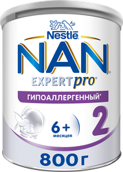 Смесь детская NAN 2 Гипоаллергенный, с 6 месяцев, 800г, крупный план