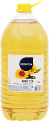 Масло подсолнечное BONVIDA рафинированное дезодорированное вымороженное высший сорт, 5л, детальное фото