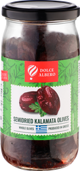 Маслины вяленые с косточкой DOLCE ALBERO сорт Каламата, 370мл, изображение