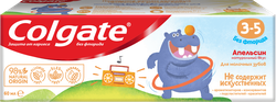 Зубная паста детская COLGATE Kids со вкусом апельсина, защита от кариеса без фтора, 3–5 лет, 60мл, картинка